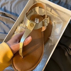 gold steve madden sandals